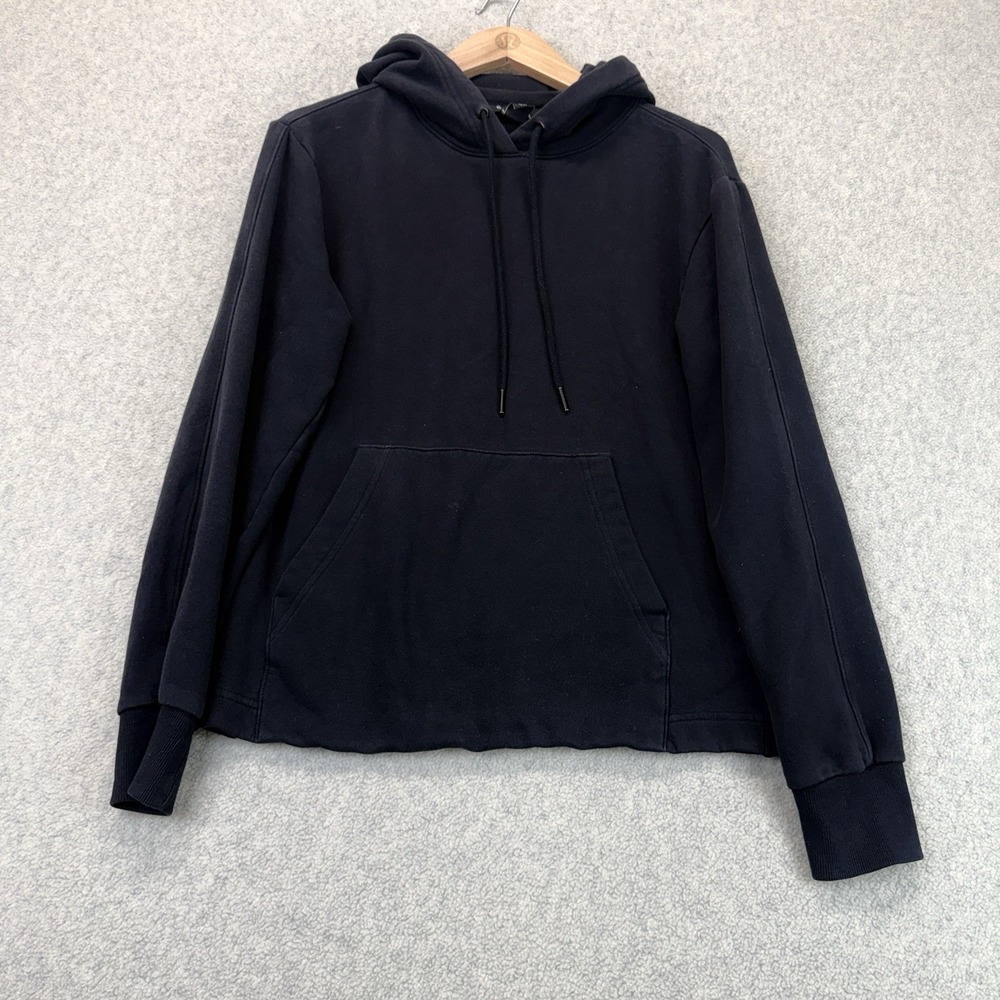 Athleta Women's Size XXS Black Fleece-Lined Pullover Hoodie Sweatshirt